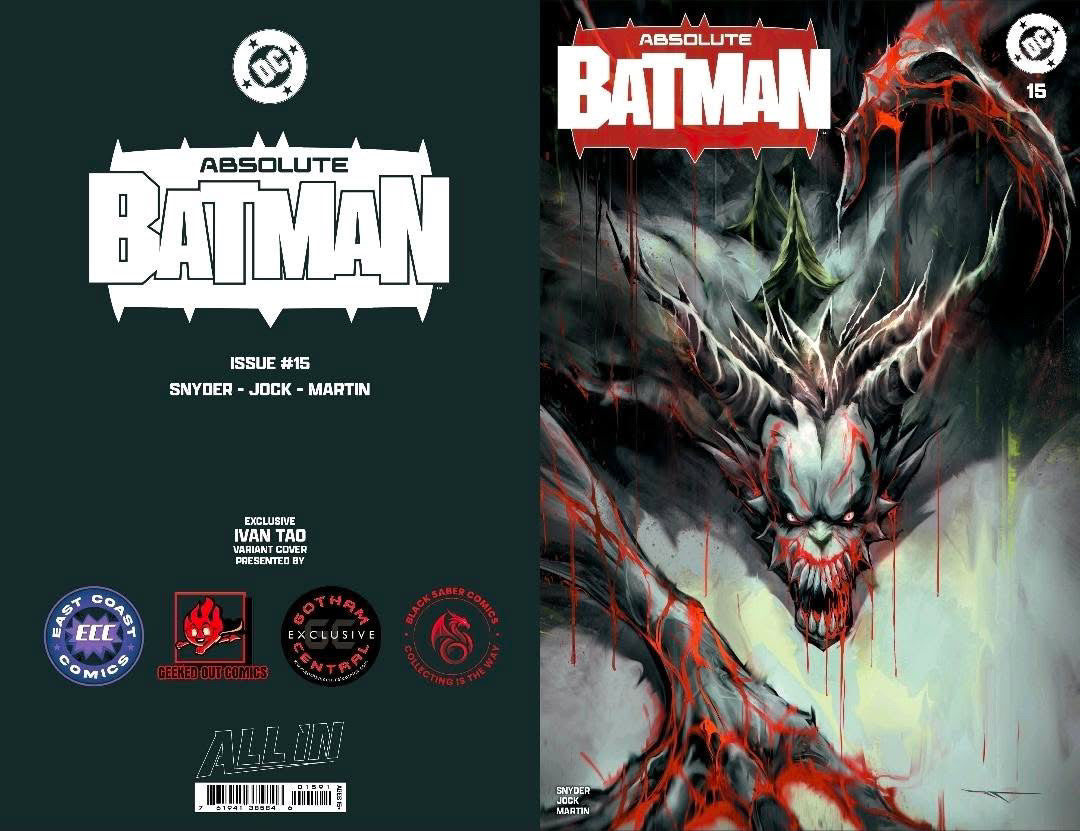 DAMAGED/ DINGED ABSOLUTE BATMAN #15 IVAN TAO (1st Absolute Joker