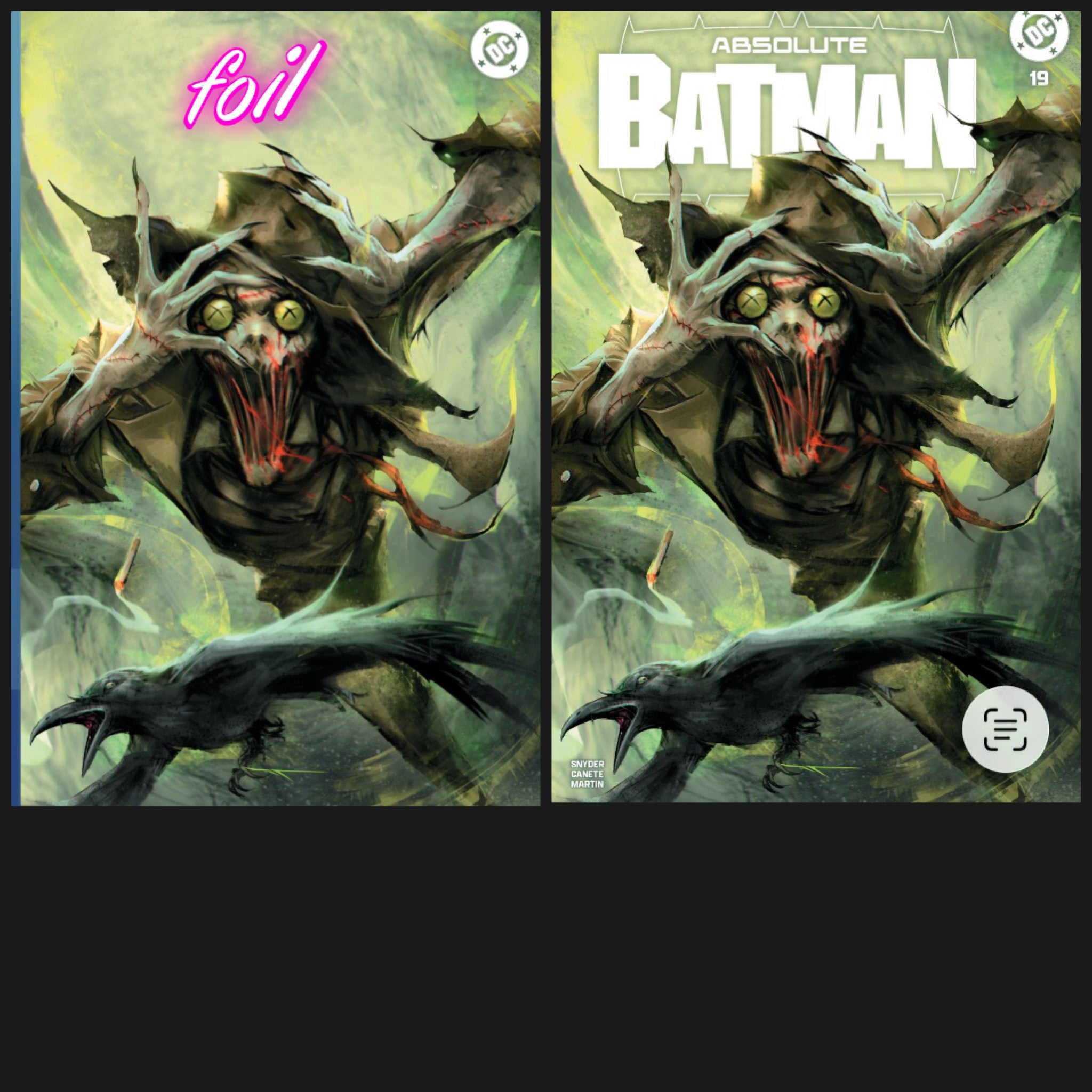 ABSOLUTE BATMAN #19 IVAN TAO TRADE/ VIRGIN FOIL SET – Black Saber