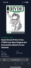 Load image into Gallery viewer, HYDE STREET #1 IVAN REIS SKETCH VARIANT LIMITED TO 10? 1:1000 RARE Very Limited