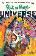 Load image into Gallery viewer, Oni Press: RICK AND MORTY VS THE UNIVERSE #1 (OF 4) Black Saber Comics Bundle Cover Set of 4 of A B C D (In Store Date 7/9/25)