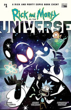 Load image into Gallery viewer, Oni Press: RICK AND MORTY VS THE UNIVERSE #1 (OF 4) Black Saber Comics Bundle Cover Set of 4 of A B C D (In Store Date 7/9/25)