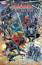 Load image into Gallery viewer, SPIDER-VERSE VS. VENOMVERSE #1 Greg Land Leirix Foil Garron- 4 Black Saber Comics COVER SET