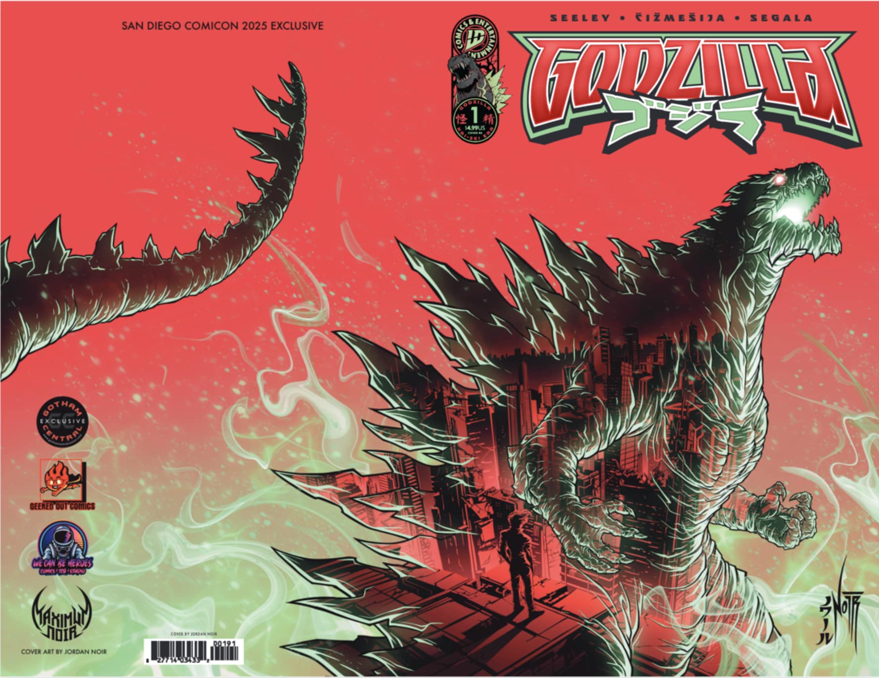 Godzilla Kai-Sei Era #1 - Cover by Jordan Noir Black Saber Comics Excl