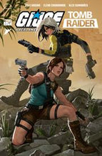 Load image into Gallery viewer, GI JOE A REAL AMERICAN HERO TOMB RAIDER #1 (OF 5) CVR F INC 1:100 LORENZO TAMMETTA &amp; MIKE SPICER FOIL VAR +CVR E INC 1:50 LEIRIX LI + CVR D INC 1:25 CHRIS MOONEYHAM VINTAGE JOE VAR ( 3 BOOK BUNDLE)
