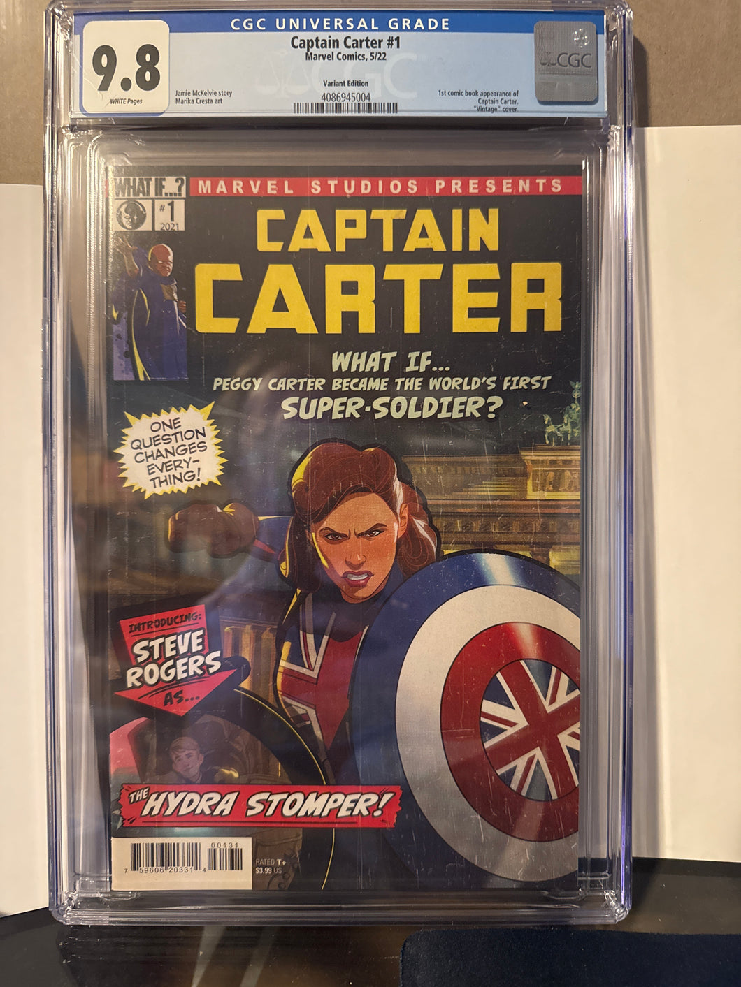Captain Carter 1C Animation 1:25 Variant CGC 9.8