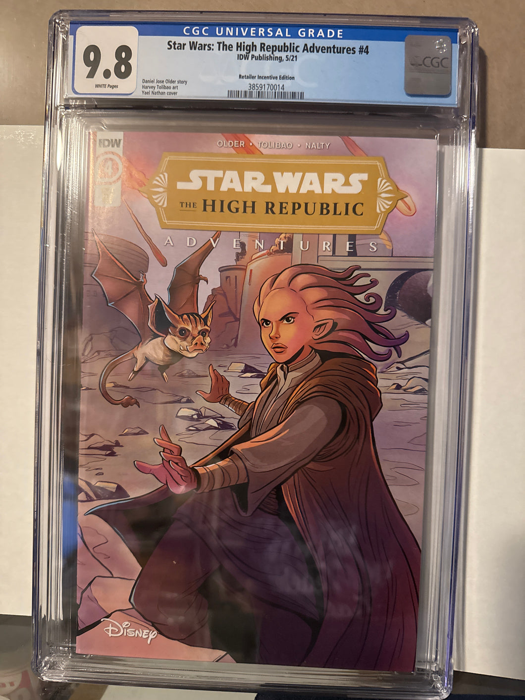 Star Wars High Republic Adventures #4 1:10 Nathan Variant (IDW 2021) CGC 9.8