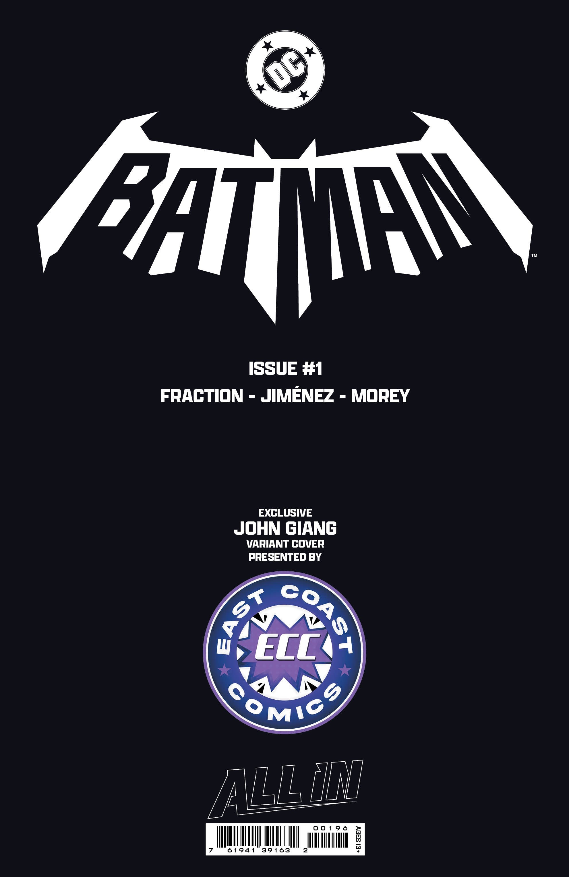 Batman #1 FOIL - ECC Exclusive John Giang Variant – Black Saber Comics