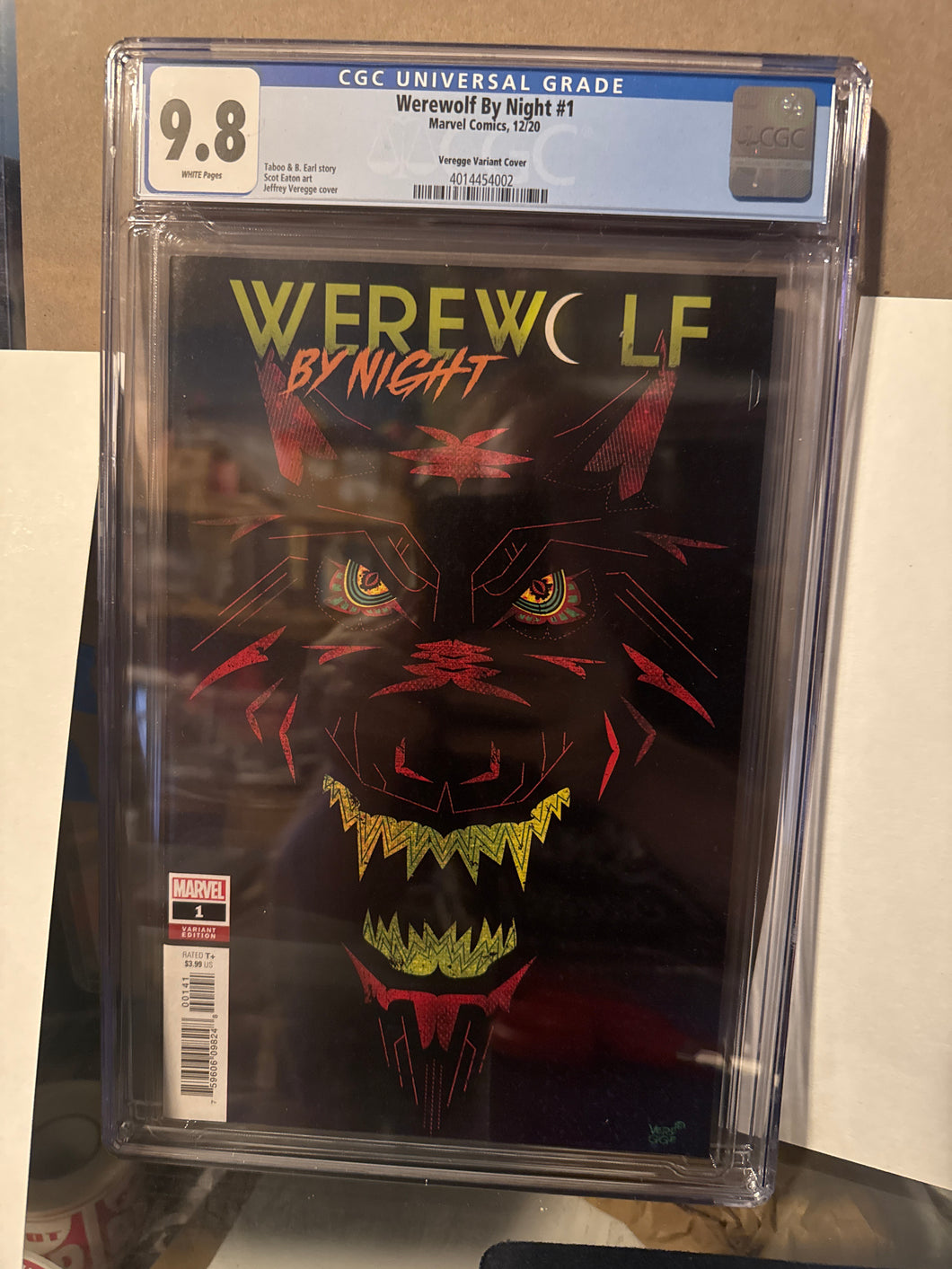 Werewolf by Night #1 CGC 9.8 Veregge Variant 1st App Jake Gomez (Marvel, 2020)