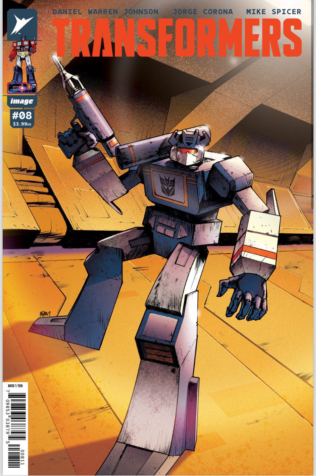 Transformers #8 - Black Saber Comics Exclusive by Adam Gorham ltd to 400 copies with COA