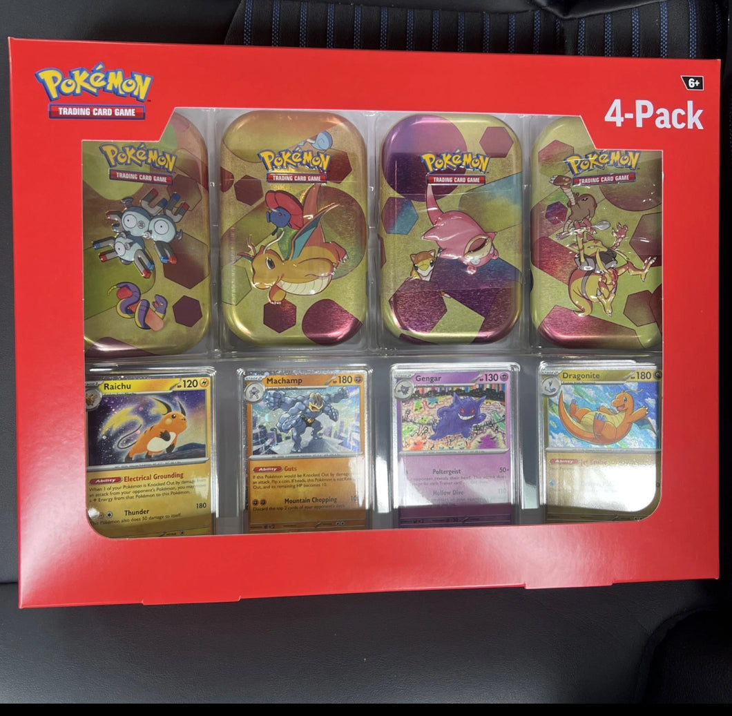 In hand! Pokemon 151 -Mini Tins 4 Pack. Sam’s Club Exclusive