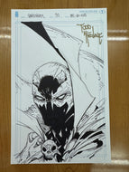 GUNSLINGER SPAWN #50 TODD MCFARLANE 1:1000 SKETCH - ORIGINAL ART SIGNED
