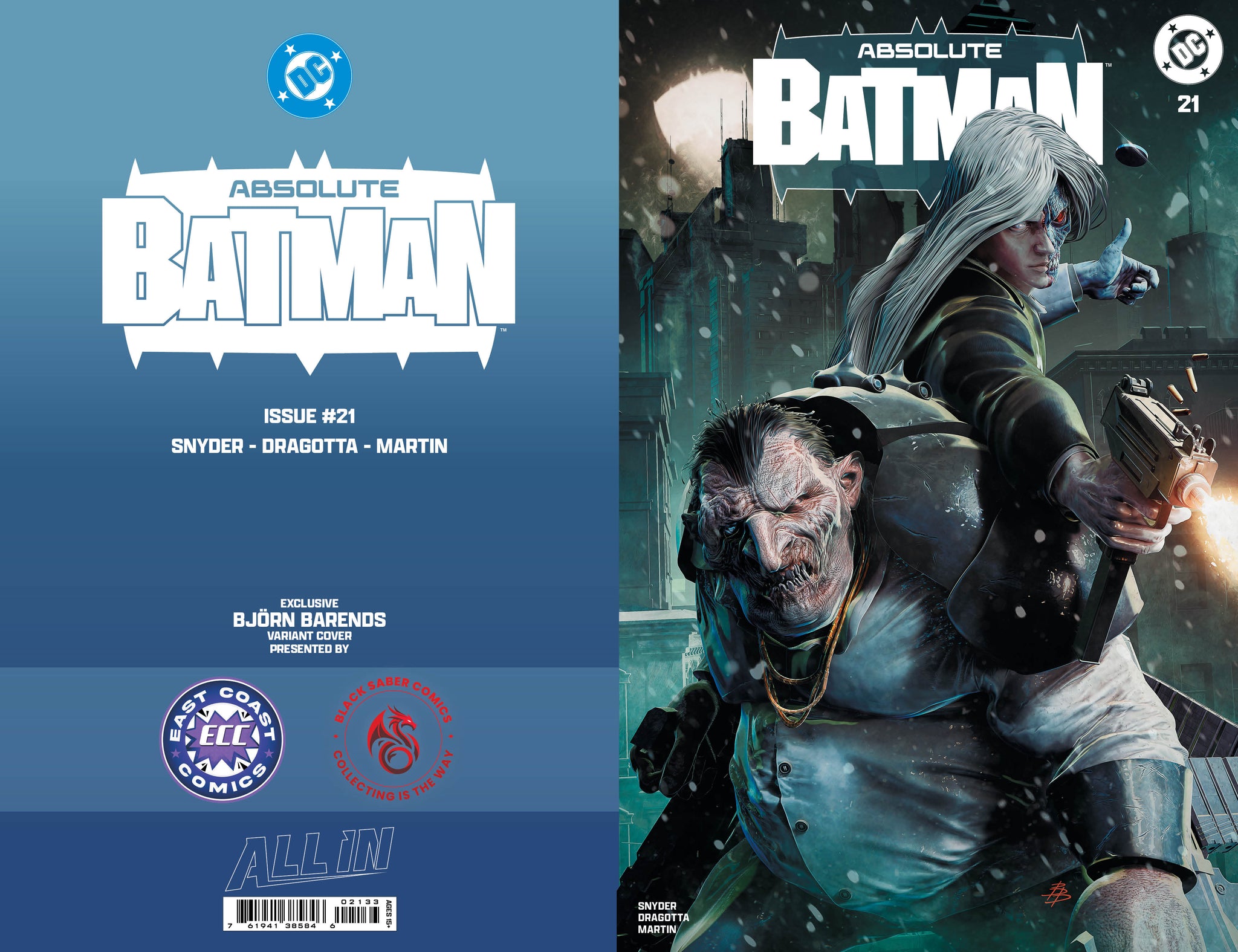 ABSOLUTE BATMAN #21 Bjorn Barends TRADE Ltd 1000/ VIRGIN (Ltd 1000