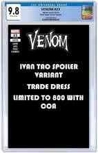 Load image into Gallery viewer, VENOM 23 BY Ivan Tao SPOILER VARIANT NEW SYMBIOTE on COVER  BLACK SABER COMICS EXCLUSIVE
