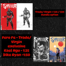 Load image into Gallery viewer, Teenage Mutant Ninja Turtles: Shredder #1 BLACK SABER COMICS Exclusive - Cover Art by Fero Pe VIRGIN/TRADE (1:50 Ruan + 1:25 NGU ) 4 Book BUNDLE
