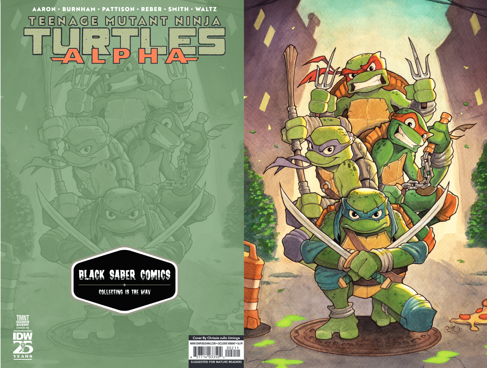 Teenage Mutant Ninja Turtles: Alpha Variant RI Black Saber Comics Chri