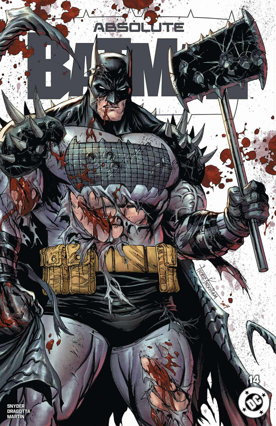 【新品未開封】  x Batman Dark Grey M ABSOLUTE BATMAN #14 TYLER KIRKHAM EXCLUSIVE BATLLE DAMAGED BATMAN